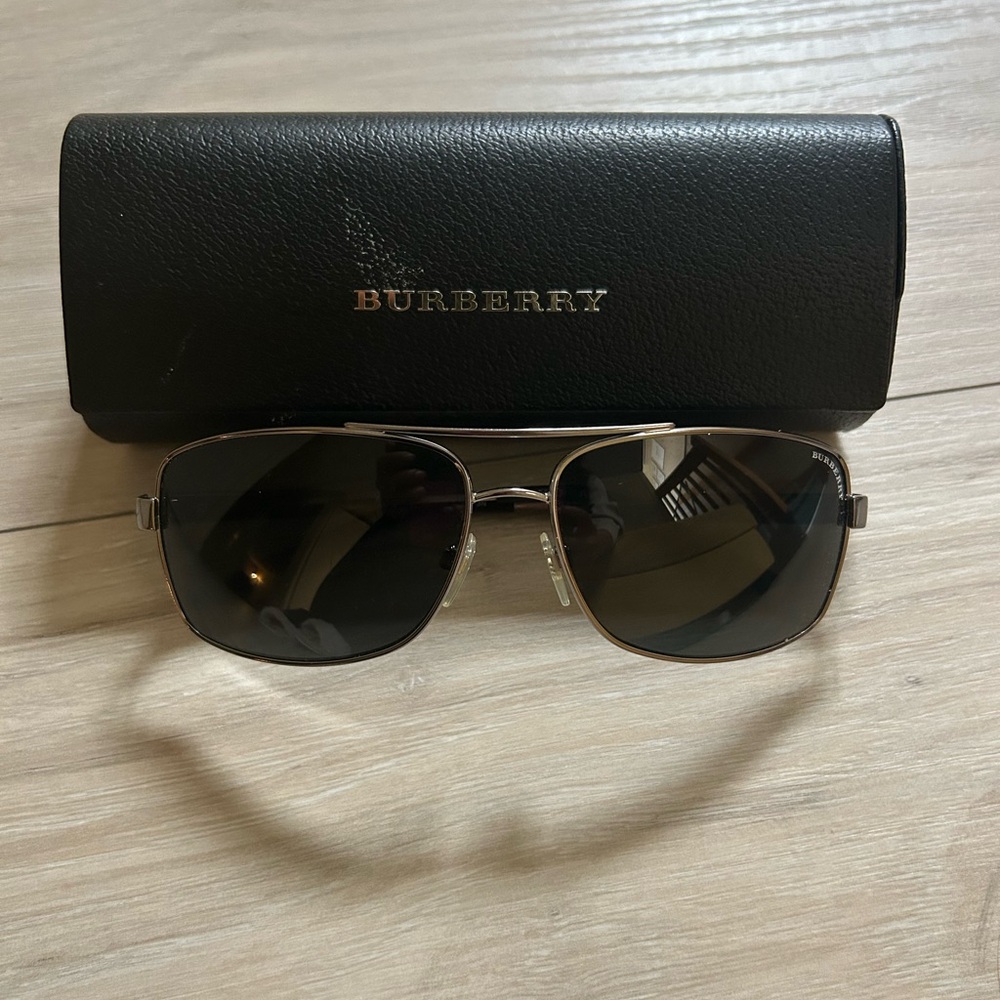 Burberry Gray Aviator Sunglasses